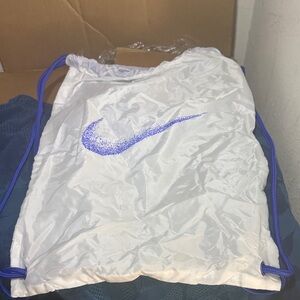 Nike White Bag with Blue Logo